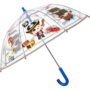 Deštník PERLETTI Cool Kids, Dětský reflexní deštník Piráti Transparent, 15602