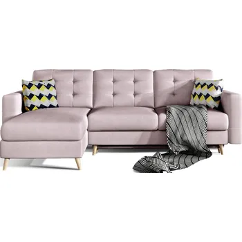 Sedací souprava Univerzální rohová sedačka DOLBY 09 L, růžová látka +možnost VÝNOSU + vyzvednutí ZDARMA