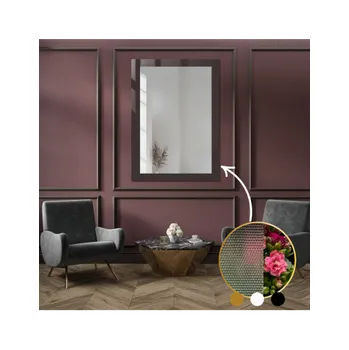 Zrcadlo Dekorativní obdélníkové zrcadlo na ornamentálním skle Master Point - LUXORA SOLEIL