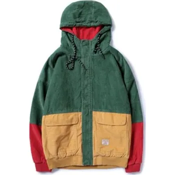 Pánská bunda Pánská manšestrová bunda zelená S