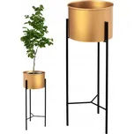 Stojan na květináč METAL zlatý