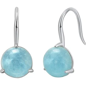 Náušnice Stříbrné náušnice s akvamarínem, WHITE ORCHID