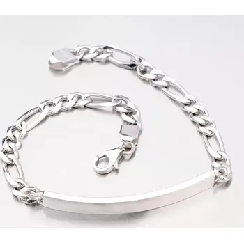 Náramek Pánský náramek stříbro 925 stříbra Figaro 3+1 B1300459-0011-SLX délka 18 cm