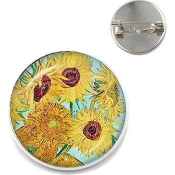 Brož Van Gogh umělecká díla brož | umělecký špendlík, módní brož - 3 , 20 mm