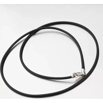 Náhrdelník Náhrdelník stříbro 925 stříbra a kůže N1400489-348-SLX délka 45 cm