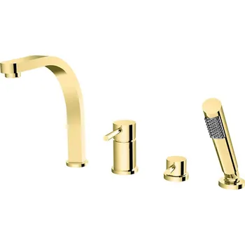 Vodovodní baterie Besco Vanová 4-otvorová baterie Decco VBS G Zlatá lesk