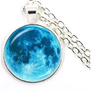 Náhrdelník Měsíční náhrdelník s úplňkem | měsíční šperk, přívěsek - Novoluní