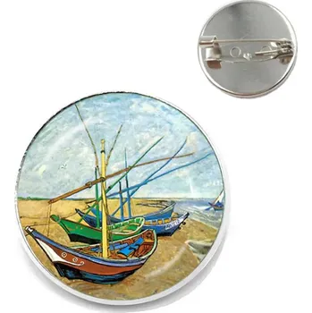Brož Van Gogh umělecká díla brož | umělecký špendlík, módní brož - 13 , 20 mm