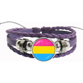 Náramek Duhový fialový náramek přátelství, lgbt motiv | náramek, šperk - 17