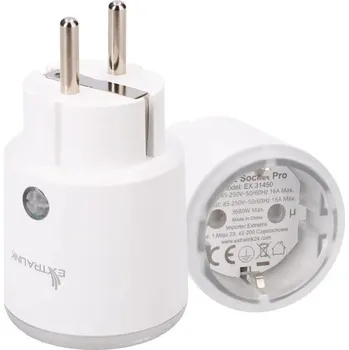 Elektrická zásuvka Extralink Smartlife Smart Socket SC Pro | Chytrá zásuvka | Zigbee, Homekit, Tuya, 3680W