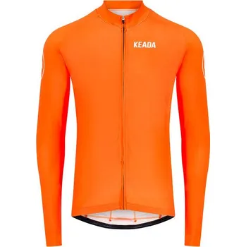 Pánské tričko KEADA SPORTS Pánský cyklistický dres Essential s dlouhým rukávem XL ORANŽOVÁ