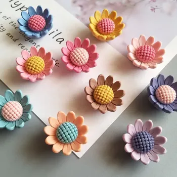 Dekorativní magnet Barevné květinové magnety na lednici | dekorace 10 ks - 10ks H