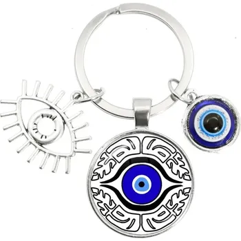 Ochranný přívěsek na klíče s modrým okem proti negativní energii | přívěsek, klíčenka - 8