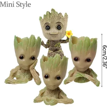 Květináč Roztomilý květináč groot mini pro dekoraci | dekorace, květináč - mini sada 4ks-351075