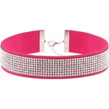 Náhrdelník Choker s kamínky J3495 růžová