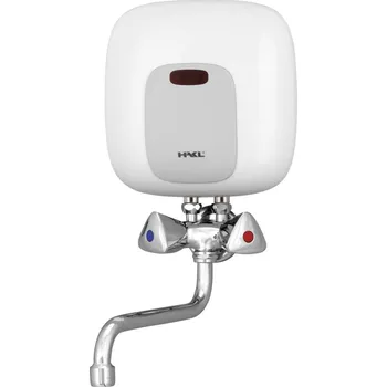 Bojler Hakl PL Průtokový ohřívač s nástěnnou beztlakovou baterií, 4,5kW, 20cm IconicLine , HA02PLSET145