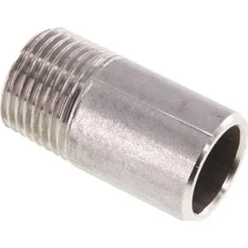 Fitinka Nipl navařovací R3/8" 30 mm - vnější průměr 17,2 mm, nerez 1.4571