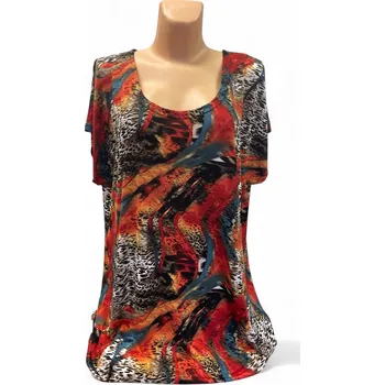 Dámská trička, Barva Oranžová, Velikost XXXL56, Materiál 96% Viskoza 4% Lycra