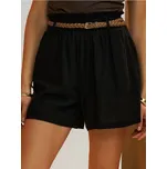 Sinsay - Viskózové šortky s příměsí lnu - černá - YF562-99X - YF562-99X-XS