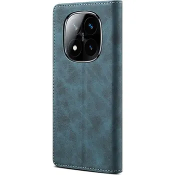 Mobilní telefon Lenuo Leather flipové pouzdro pro Xiaomi Redmi Note 14 Pro 4G modrá