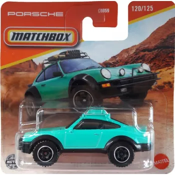 auto na autodráhu Matchbox 1985 Porsche 911 Rally zelené