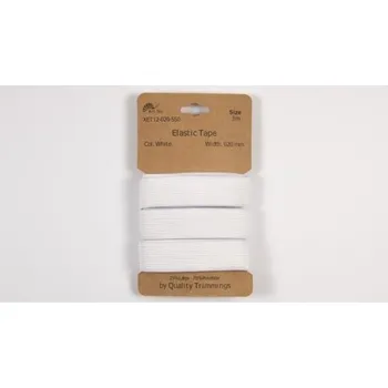 Galanterie Pruženka hladká BÍLÁ 20mm, karta 3m (E) (Gumy)