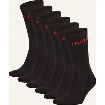 Hugo Pánská Ponožky, Sada 6 Párů, 001 black, 39