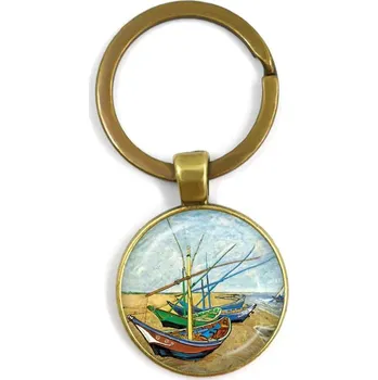 Klíčenka s motivem Van Gogh děl | stylová klíčenka, přívěsek na klíče - 18