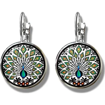 Náušnice Květinové lidové náušnice s folklorním motivem | dámské náušnice, moderní šperky - 8