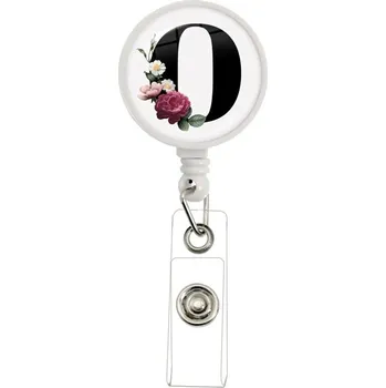 Abecední klíčenka epoxidová | dekorativní klip, přívěsek - Ó