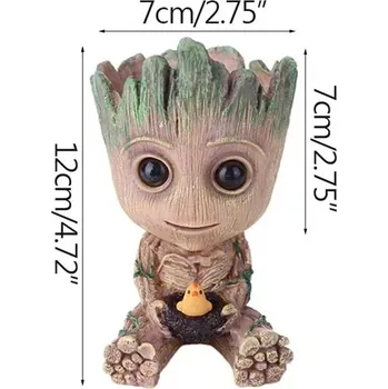 Květináč Roztomilý Groot květináč, postavička na tužky | květináč, figurka - pták s