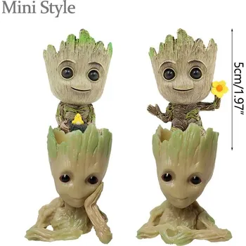 Květináč Květináč ve tvaru groota | domácí dekorace, anime postavička - mini sada 4ks-350853