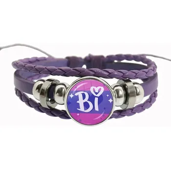 Náramek Duhový fialový náramek přátelství, lgbt motiv | náramek, šperk - 28