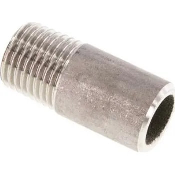 Fitinka Nipl navařovací R1/8" 30 mm - vnější průměr 10,2 mm, nerez 1.4571