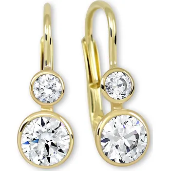 Šperk Soliter Zlaté náušnice s kubickými zirkony 239 001 00825 + 2 měsíce na vrácení zboží