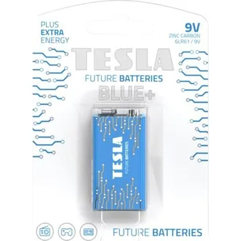Článková baterie TESLA BLUE+ 9V (6F22) 1ks Baterie, zinko-uhlíková, 9V, 6F22, 1ks, blister 15090120