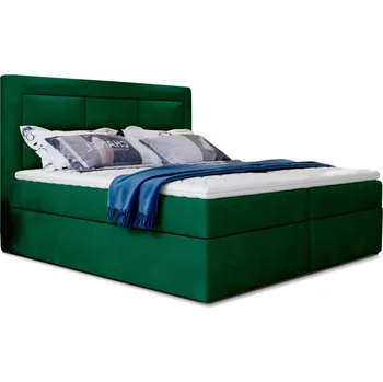 Postel Boxspring KORBELA 09 160x200, zelená látka +možnost VÝNOSU + vyzvednutí ZDARMA