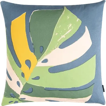 Polštář Polštář Monstera, 45 × 45 cm, modrý 7001BA005