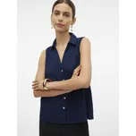 Vero Moda dámská halenka Mymilo bez rukávů tmavě modrá Velikost: M