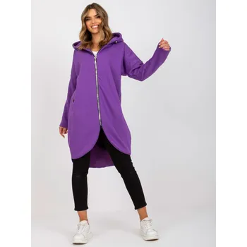 Dámský kabát Sportovní bavlněný kabátek Rue Paris fialový EU velikost: L/XL