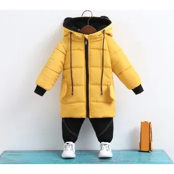 Dívčí bunda Dětská zimní bunda L1910 žlutá 7