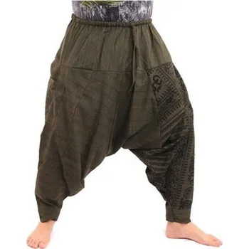 Pánské kalhoty Pánské harémové kalhoty F1633 armádní zelená M
