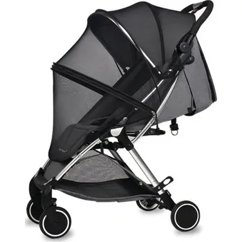 Moskytiéra na kočárek na zip černá