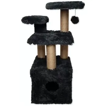 Škrabadlo/Odpočívadlo Magic Cat Amsterdam černé 100x52x67cm