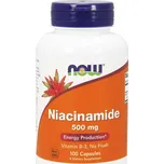NOW Vitamin B3 Nikotinamid (niacinamid), 500 mg, 100 kapslí