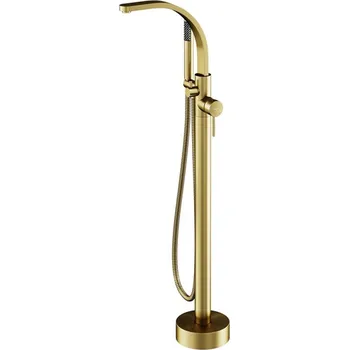 Vodovodní baterie Besco Volně stojící vanová baterie Decco II VB BG Zlatá kartáčovaná