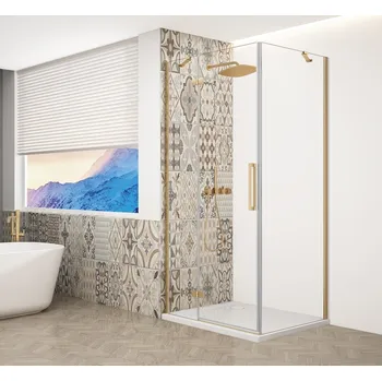 TRINITY GOLD MATT obdélníkový sprchový kout 800x900mm, čiré sklo, levé