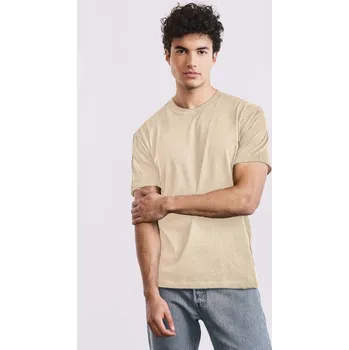 Pánské oblečení Promodoro Pánské tričko s krátkým rukávem z ultra silné bavlny Barva: Přírodní, Velikost: XS