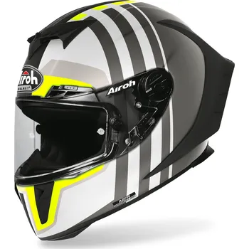 Helma na motorku Přilba GP 550 S SKYLINE, AIROH (bílá/černá/fluo-matná) (Velikost: XL)