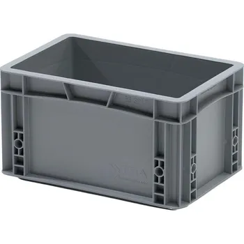 Úložný box Eurobox, 30 × 20 × 17 cm, 7 l, šedý 965670